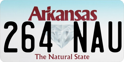 AR license plate 264NAU