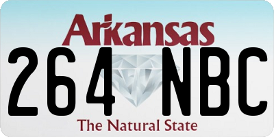 AR license plate 264NBC