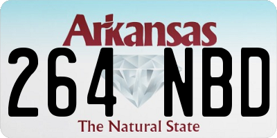 AR license plate 264NBD