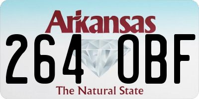 AR license plate 264OBF