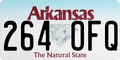 AR license plate 264OFQ