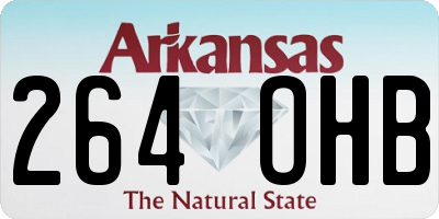 AR license plate 264OHB