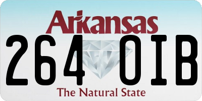 AR license plate 264OIB