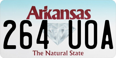 AR license plate 264UOA
