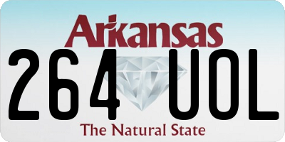 AR license plate 264UOL