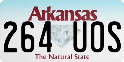 AR license plate 264UOS