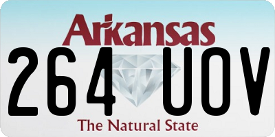 AR license plate 264UOV