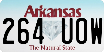AR license plate 264UOW