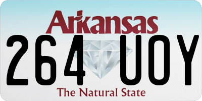 AR license plate 264UOY