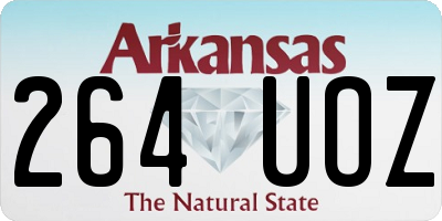 AR license plate 264UOZ