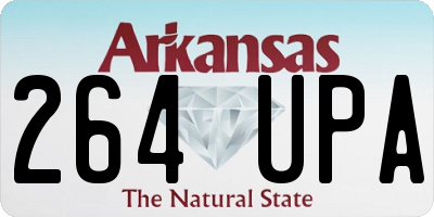 AR license plate 264UPA