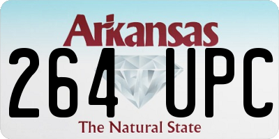 AR license plate 264UPC