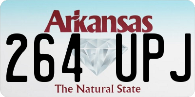 AR license plate 264UPJ