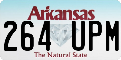 AR license plate 264UPM
