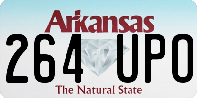 AR license plate 264UPO