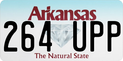 AR license plate 264UPP