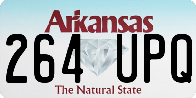 AR license plate 264UPQ