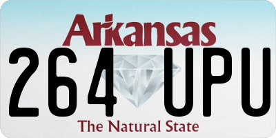 AR license plate 264UPU