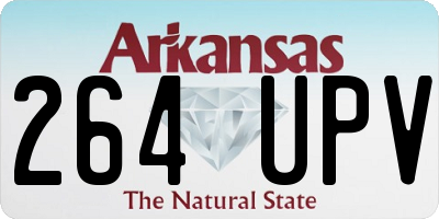 AR license plate 264UPV