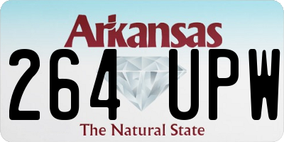 AR license plate 264UPW
