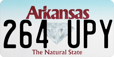 AR license plate 264UPY