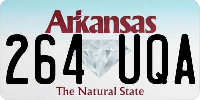 AR license plate 264UQA