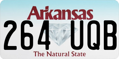 AR license plate 264UQB