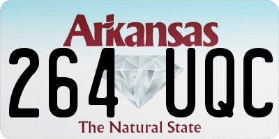 AR license plate 264UQC