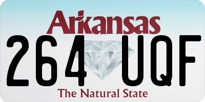 AR license plate 264UQF