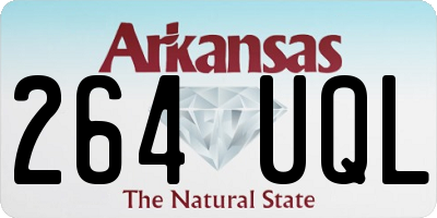 AR license plate 264UQL