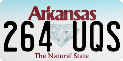 AR license plate 264UQS