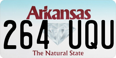 AR license plate 264UQU