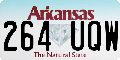 AR license plate 264UQW