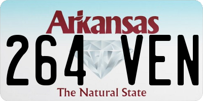 AR license plate 264VEN