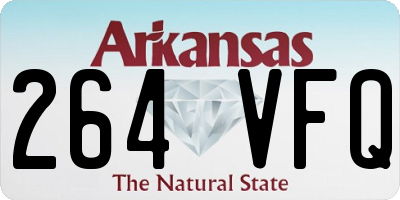 AR license plate 264VFQ