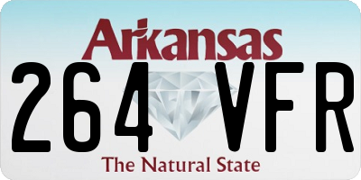 AR license plate 264VFR