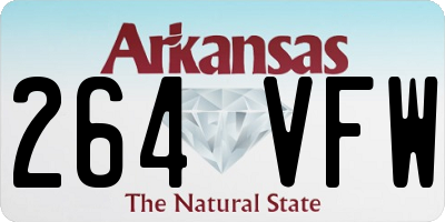 AR license plate 264VFW