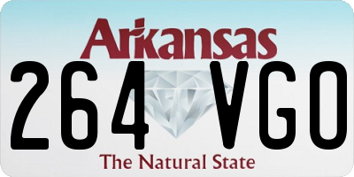 AR license plate 264VGO