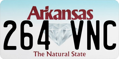 AR license plate 264VNC