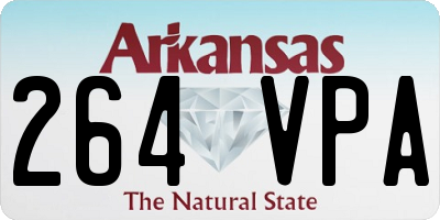 AR license plate 264VPA