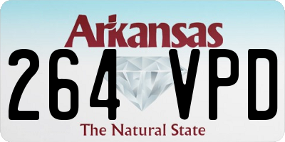 AR license plate 264VPD