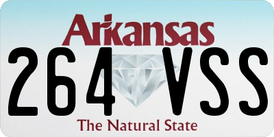 AR license plate 264VSS