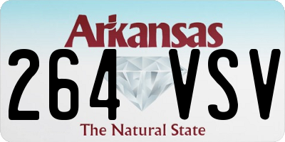 AR license plate 264VSV