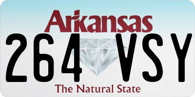 AR license plate 264VSY