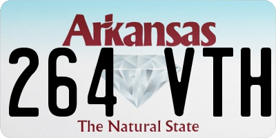 AR license plate 264VTH