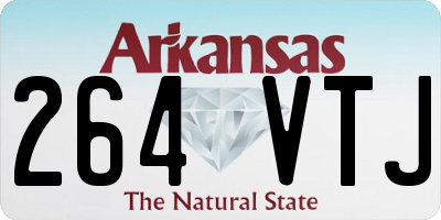 AR license plate 264VTJ