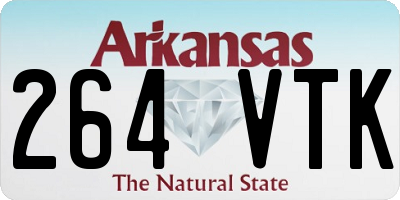 AR license plate 264VTK