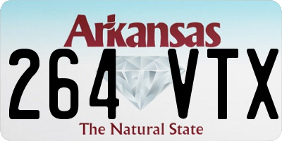AR license plate 264VTX