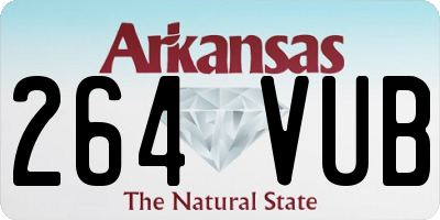 AR license plate 264VUB