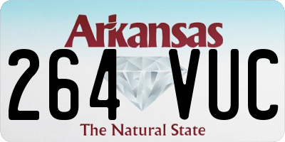 AR license plate 264VUC